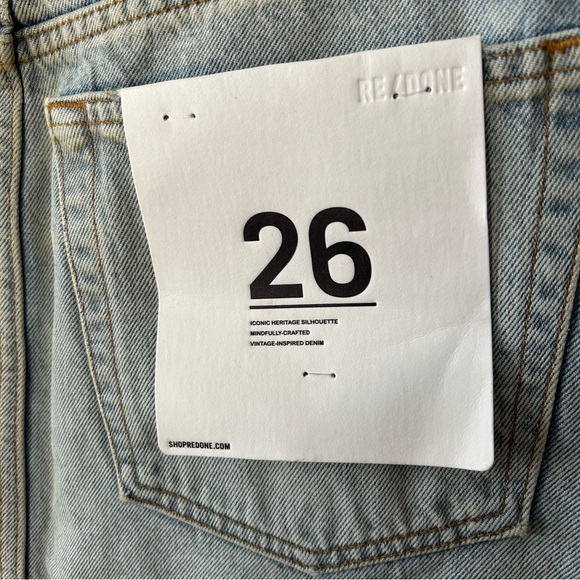 RE/DONE Women’s Mid Rise Split Denim Maxi Skirt Ripped Tide Boho Chic Sz 26 NWT - Picture 13 of 13